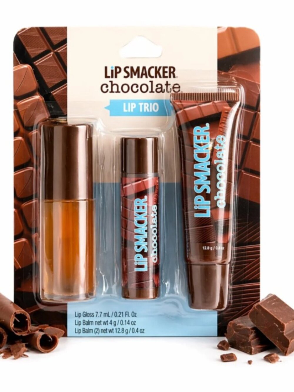 LIP SMACKER Chocolate Lip Trio (lip balm + gloss)